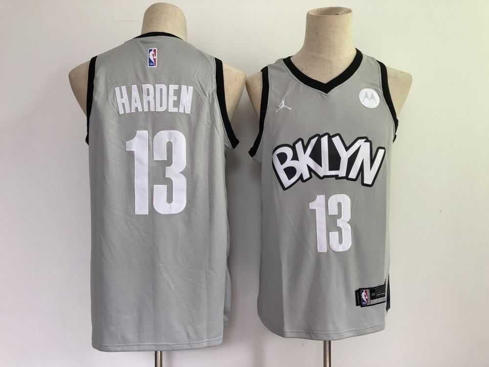 Nets 13 James Harden Gray 2021 Swingman Jersey,We sell and wholesale Nets 13 James Harden Gray 2021 Swingman Jersey on line form chian!